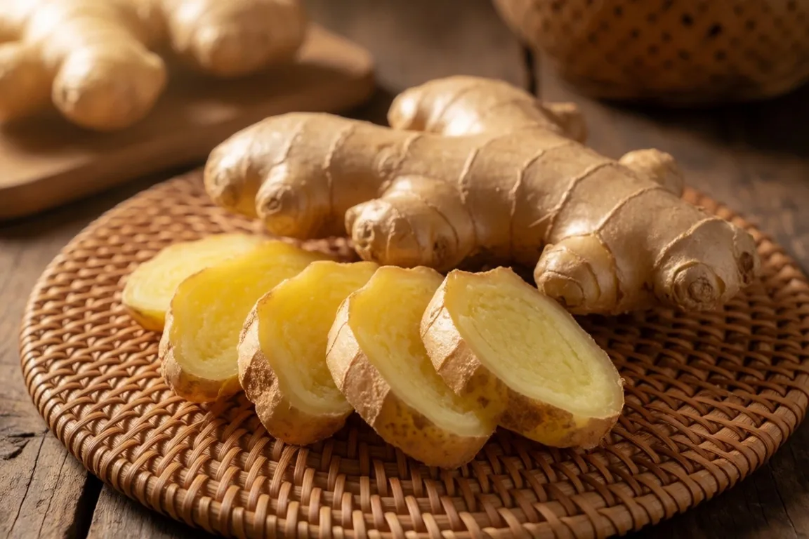 Ginger root cross section